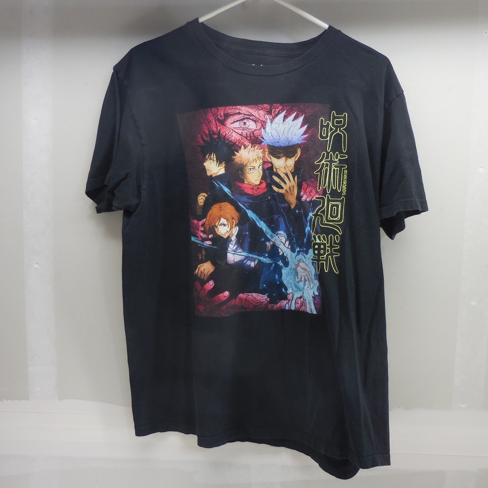 Jujutsu Kaisen Crunchyroll Anime Graphic T-Shirt Mens Large Black Cotton Tee
